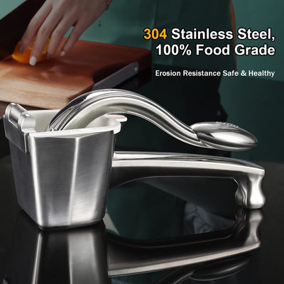 Efficient Stainless Steel Manual Juicer Set: SUCCFLY Premium